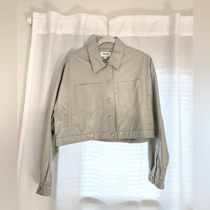 AGOLDE Leather Herra Cropped Jacket